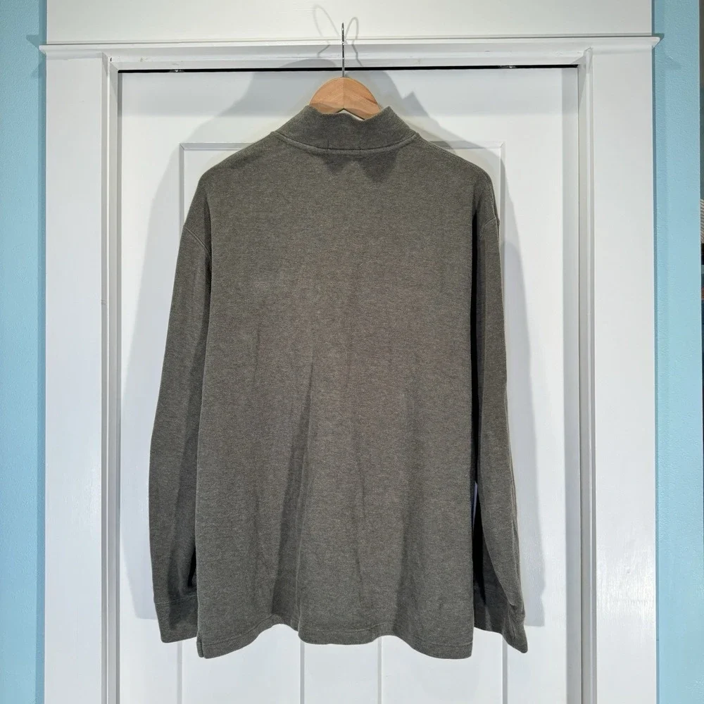 Polo Ralph Lauren Estate Rib 1/4‎ Zip Pullover Sweater Mens XL Green Purple Golf